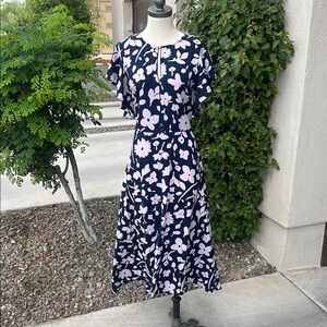 Kate Spade Floral Navy/ Purple Dress